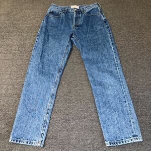 Everlane The‎ Cheeky Jeans Womens 26 Blue Denim Medium Wash Cropped High Rise